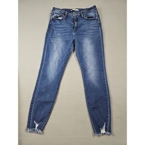 KanCan Jeans Womens 31 Skinny Fray Dark Wash Maurices